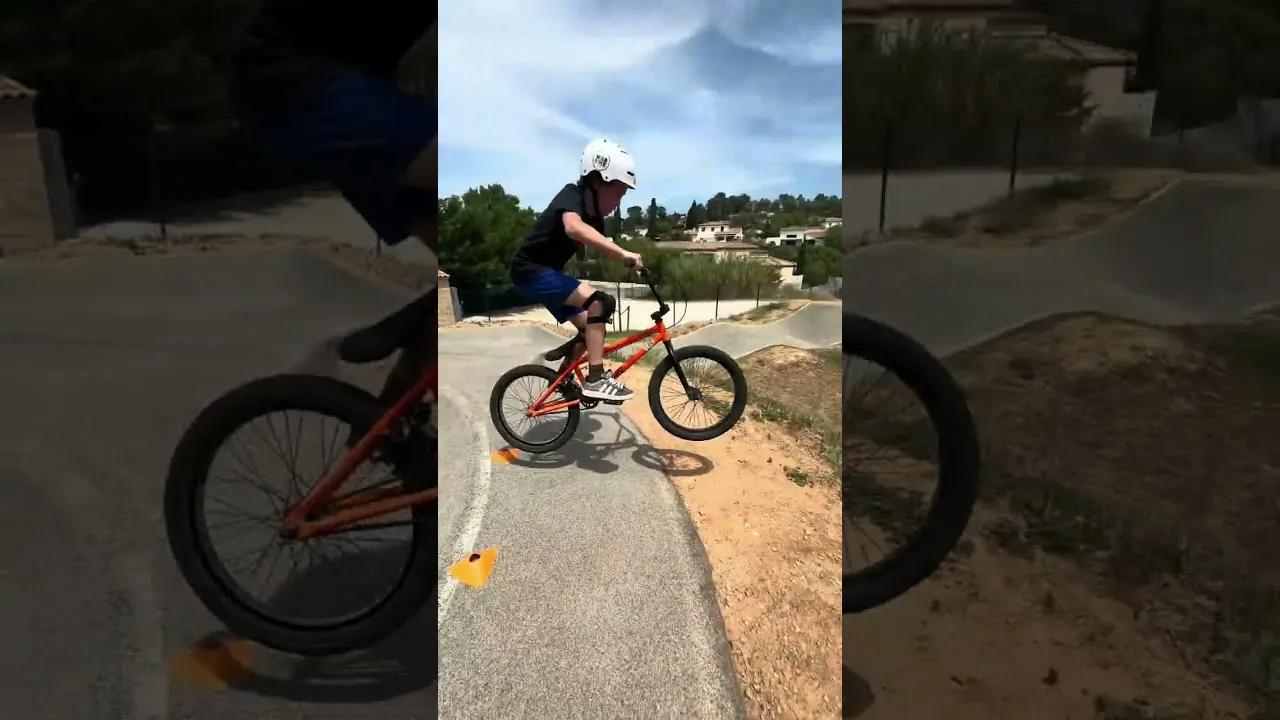 Jeune rider Wild Bike sur un BMX jaune