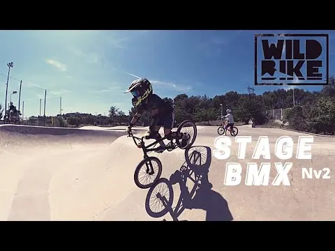 Deux riders Wild Bike en plein saut au skatepark